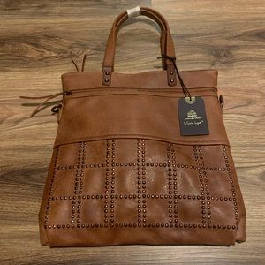 Moda Luxe Brown leather tote.